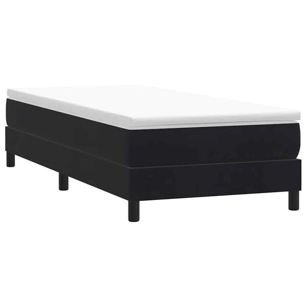 vidaXL Cama box spring sin colchón negro terciopelo 80x220 cm