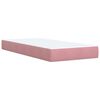 vidaXL Cama box spring con colch&oacute;n terciopelo rosa 90x190 cm
