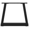 vidaXL Patas para mesa de centro en forma de V (2 unidades), color negro, 40 x (30-31,3) cm, acero