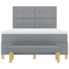 vidaXL Cama tipo Box Spring con colch&oacute;n Gris claro 140 x 200 cm tela
