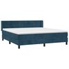 vidaXL Cama box spring con colch&oacute;n terciopelo azul oscuro 160x200 cm