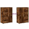 vidaXL Aparadores 2 uds madera de ingenier&iacute;a roble ahumado 60x31x84 cm