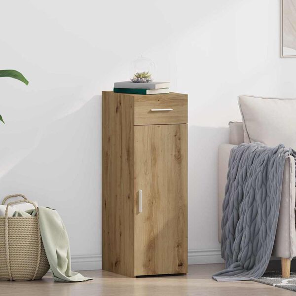 vidaXL Aparador con caj&oacute;n Roble artesanal 30 x 42,5 x 93 cm