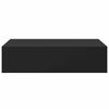 vidaXL Estantes de pared con caj&oacute;n 2 uds MDF negro 40x23,5x10 cm