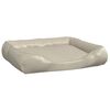 vidaXL Cama para perros de cuero sint&eacute;tico beige 80x68x23 cm