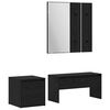 vidaXL Conjunto de muebles de recibidor 5 uds. Roble negro