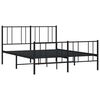 vidaXL Estructura cama sin colch&oacute;n con estribo metal negro 160x200 cm