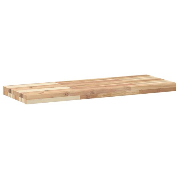 vidaXL Estantes flotantes 2 uds madera acacia sin tratar 100x30x4 cm