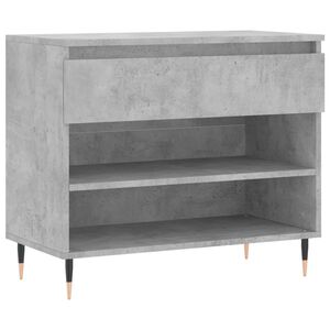 vidaXL Zapatero madera contrachapada gris hormig&oacute;n 70x36x60 cm