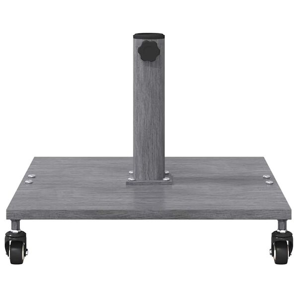 vidaXL Base para sombrilla Apariencia de Madera Gris Oscuro