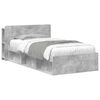 vidaXL Estructura de cama con almacenamiento Gris Hormig&oacute;n 90 x 200 cm