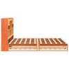 vidaXL Cama con estanter&iacute;a sin colch&oacute;n madera maciza marr&oacute;n 200x200 cm