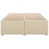 vidaXL Cama sin colchón tela color crema 140x190 cm
