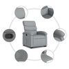 vidaXL Sill&oacute;n reclinable elevable de tela gris claro