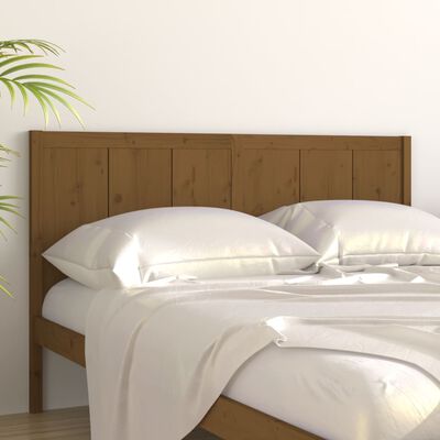 vidaXL Cabecero de cama madera maciza pino marrón miel 155,5x4x100 cm