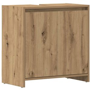 vidaXL Mueble de lavabo de ba&ntilde;o madera roble artisan 60x33x60 cm