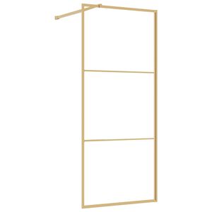 vidaXL Mampara puerta de ducha vidrio transparente ESG dorado 80x195cm
