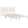 vidaXL Cama extralarga sin colchón madera maciza blanca 140x210 cm