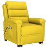 vidaXL Sill&oacute;n de masaje elevable de tela amarillo claro