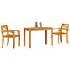 vidaXL Conjunto de Comedor de Jardín 3 pcs Marrón