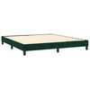 vidaXL Cama box spring colch&oacute;n y LED terciopelo verde oscuro 160x200cm