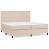 vidaXL Cama box spring con colch&oacute;n cuero sint&eacute;tico capuchino 200x200cm