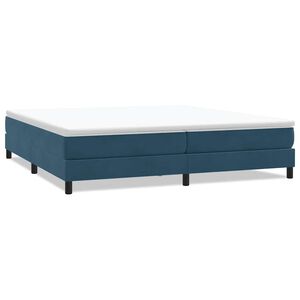 vidaXL Cama box spring sin colch&oacute;n azul oscuro terciopelo 200x210 cm