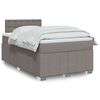 vidaXL Cama box spring con colch&oacute;n tela gris taupe 120x190 cm