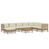 vidaXL Muebles de jard&iacute;n 9 pzas y cojines madera de pino marr&oacute;n miel