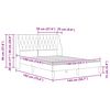 vidaXL Estructura de cama Gris Claro 140 x 190 cm Terciopelo
