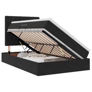 vidaXL Cama con almacenamiento y LED Negro 120 x 190 cm Terciopelo