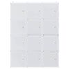 vidaXL Organizador de cubos almacenamiento 12 cubos varillas colgar PP