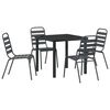 vidaXL Conjunto de Comedor de Jard&iacute;n 5 pcs Antracita