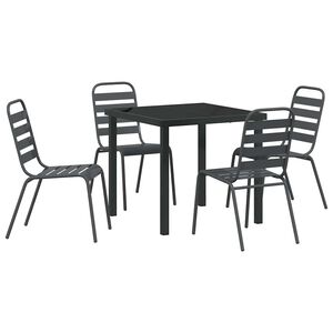 vidaXL Conjunto de Comedor de Jard&iacute;n 5 pcs Antracita
