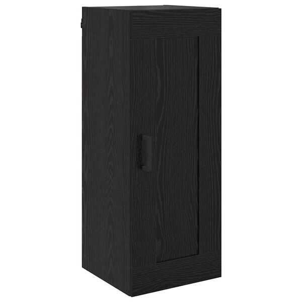 vidaXL Armario de pared Roble Negro 34,5 x 34 x 90 cm