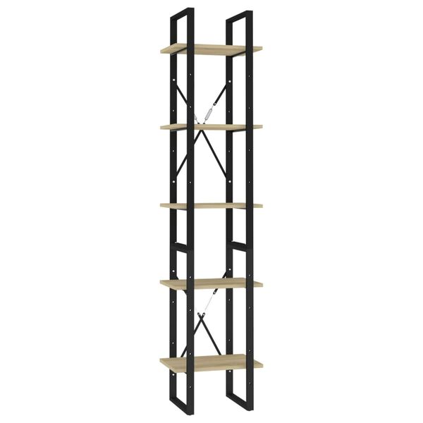 vidaXL Estanter&iacute;a 5 niveles madera de ingenier&iacute;a Sonoma 40x30x175 cm