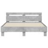 vidaXL Cama con cabecero madera de ingenier&iacute;a gris hormig&oacute;n 140x190 cm