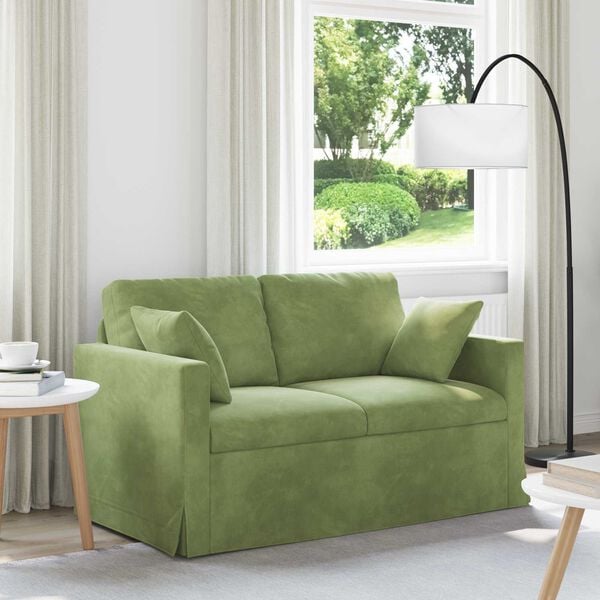 vidaXL Sof&aacute; Verde claro 138 x 78 x 80 cm Terciopelo