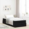 vidaXL Estructura de cama con colch&oacute;n 2 pcs Negro Terciopelo