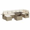 vidaXL Set de sofás de jardín y cojines 8 piezas ratán sintético beige