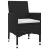 vidaXL Set comedor de jard&iacute;n 7 pzas y cojines rat&aacute;n sint&eacute;tico y vidrio