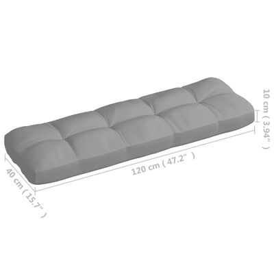 vidaXL Cojines para sofá de palets 7 piezas gris