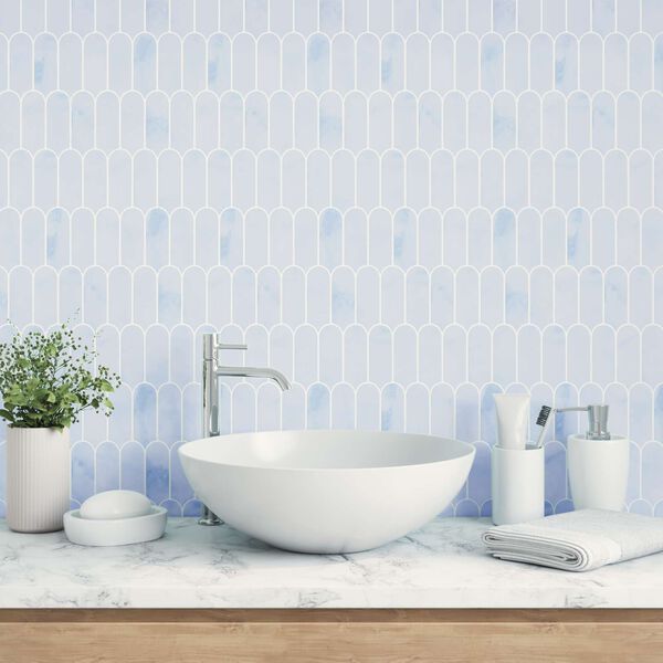 vidaXL Calcoman&iacute;as Decorativas 10 pcs Azul Claro 30 x 30 x 0,8 cm