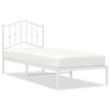 vidaXL Estructura cama sin colch&oacute;n con cabecero metal blanco 75x190 cm
