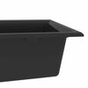 vidaXL Fregadero de cocina Negro 79 x 50 x 31 cm Cuarzo y resina