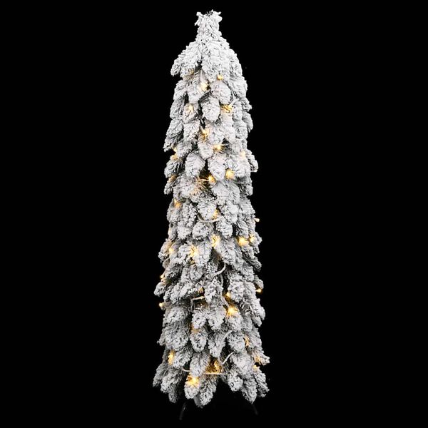 vidaXL &Aacute;rbol de Navidad artificial iluminado con 80 LED y nieve 150 cm