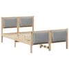 vidaXL Estructura de cama con cabecera Gris Claro 120 x 190 cm tela