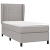 vidaXL Cama box spring con colch&oacute;n tela gris claro 80x200 cm