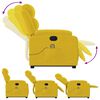 vidaXL Sill&oacute;n reclinable de masaje elevable terciopelo amarillo