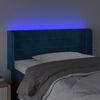 vidaXL Cabecero con LED de terciopelo azul oscuro 83x16x78/88 cm